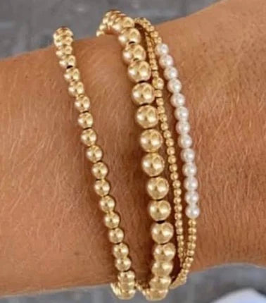 Gold Bliss Pearl 3mm Bracelet