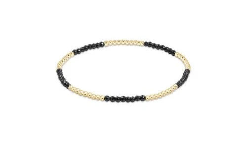BLISSFUL PATTERN 2MM BEAD BRACELET - FACETED HEMATITE