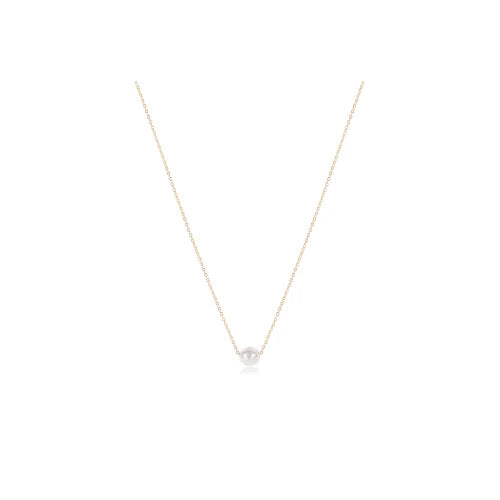 16" Necklace gold - admire pearl
