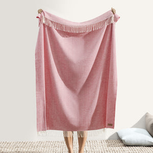 Berry Sorbet Italian Herringbone Throw
