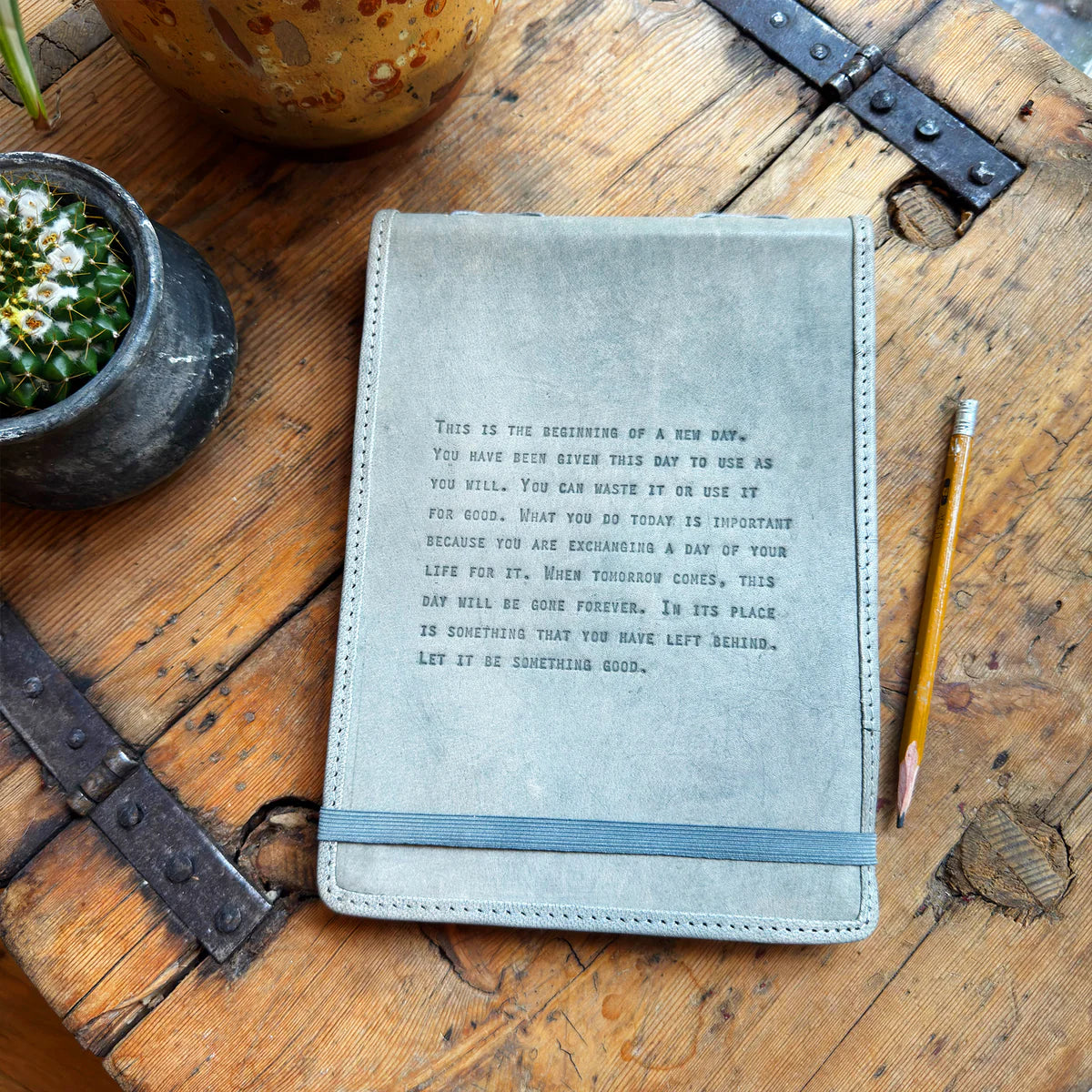 Large This Is The Beginning Leather Journal