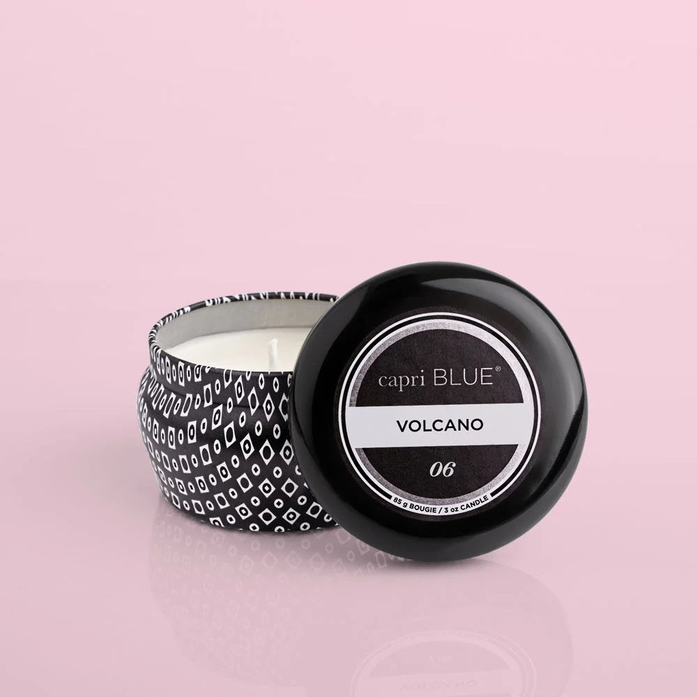 Volcano Black Mini Tin Candle