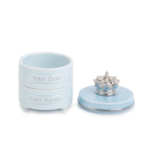 Crown First Tooth & Curl Keepsake Box