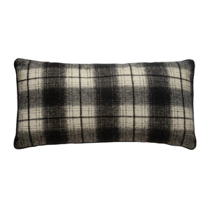 Black and White Plaid Lumbar Pillow