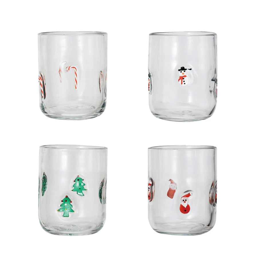 Holiday Embedded Icon Glass