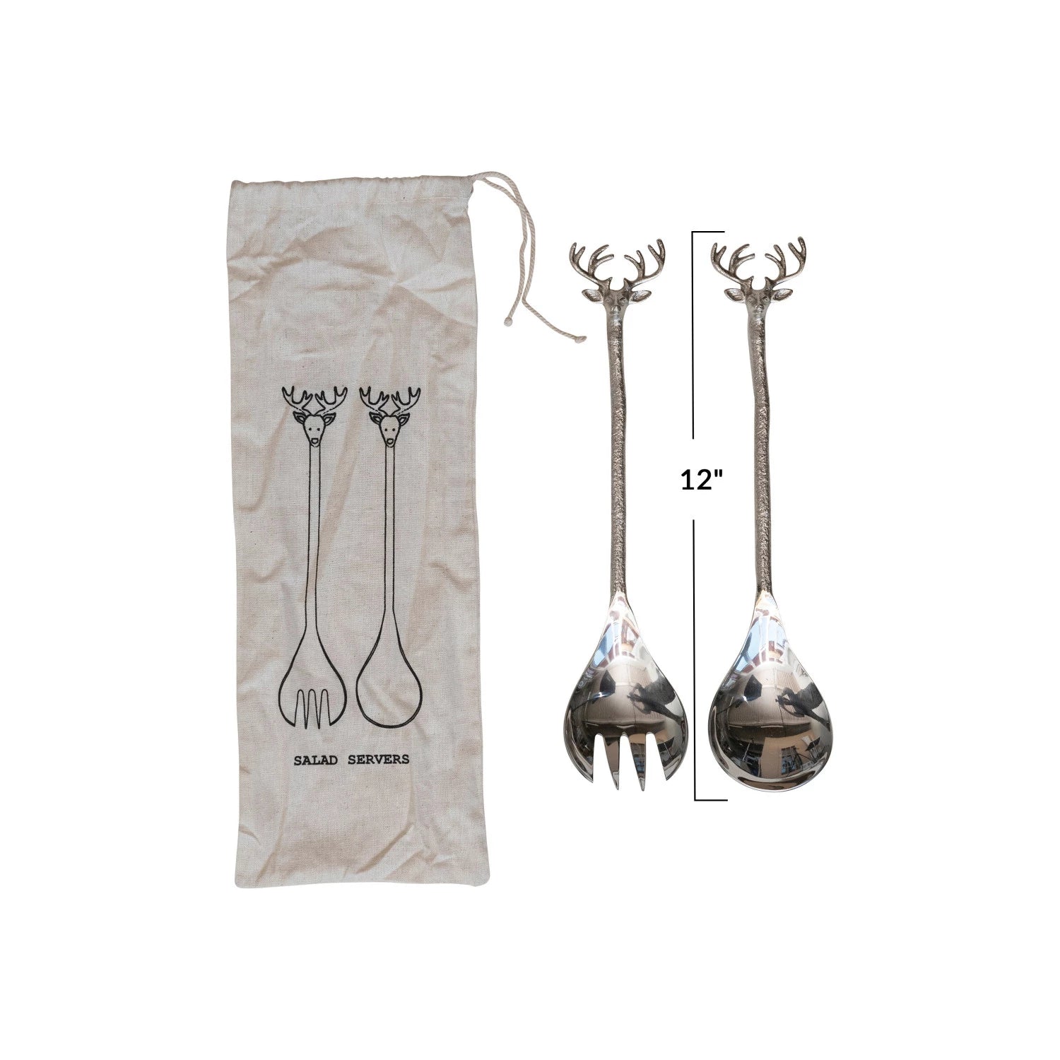 Reindeer salad servers