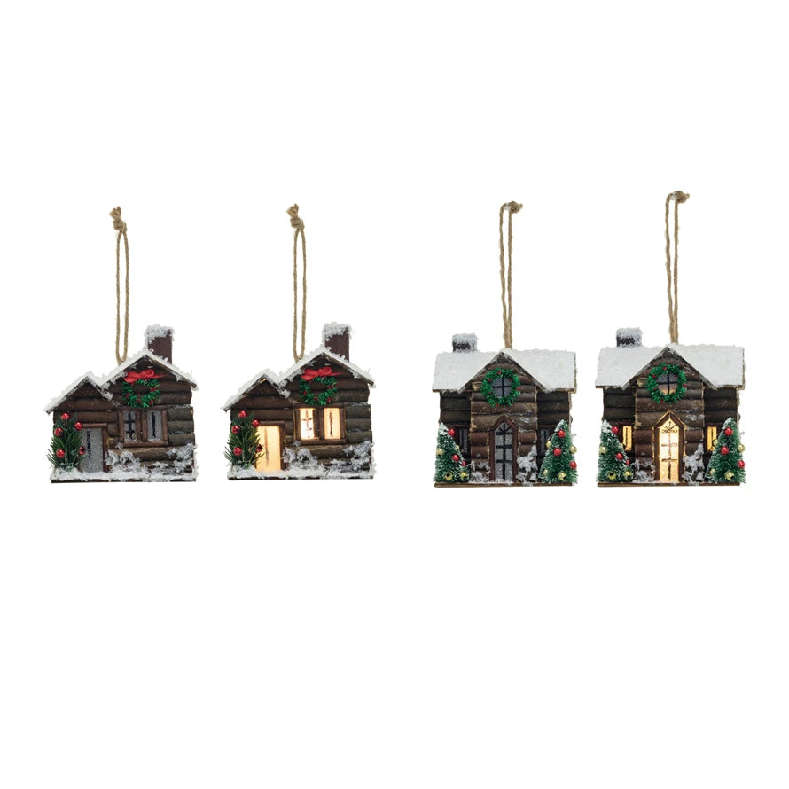 Cabin light up Ornament