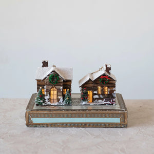 Cabin light up Ornament
