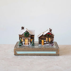 Cabin light up Ornament