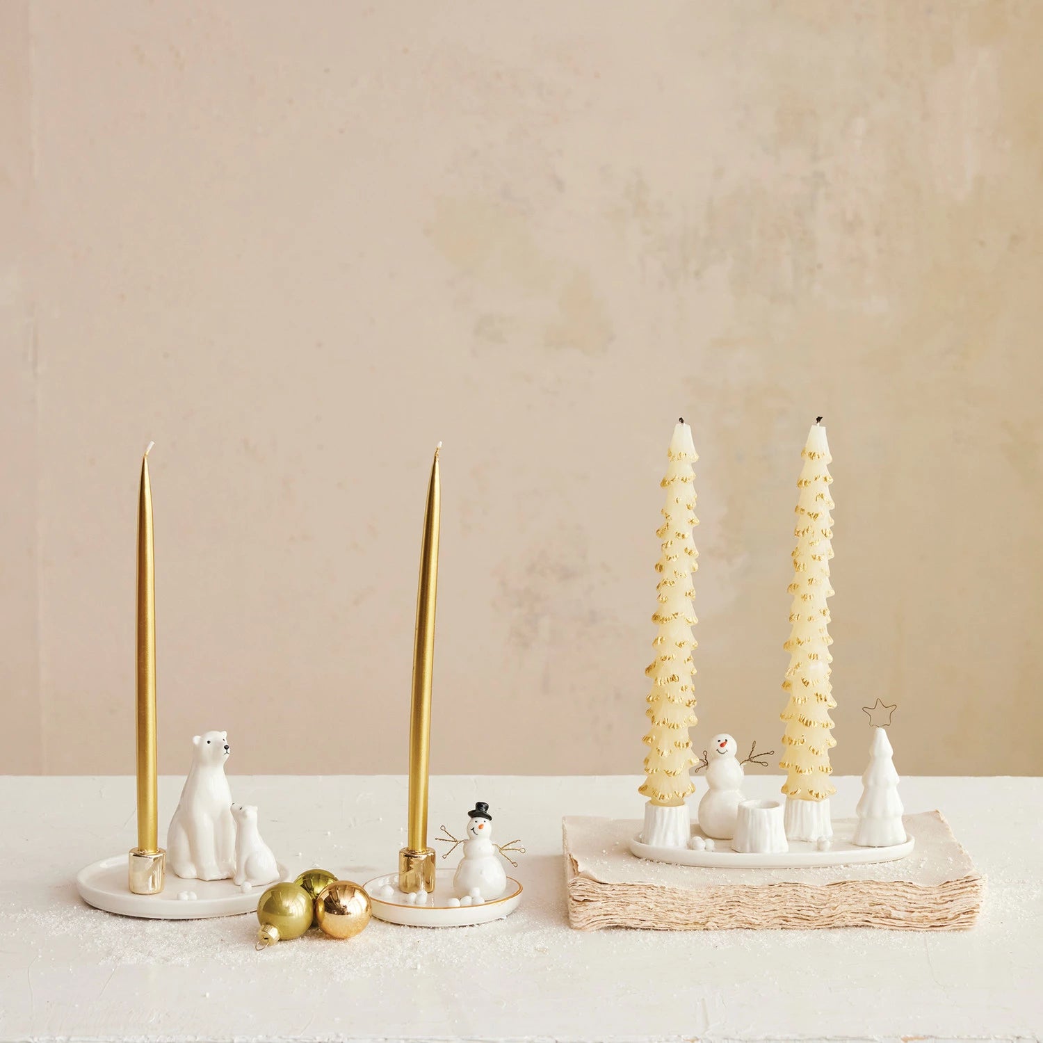 Snowman Taper Candle Holder