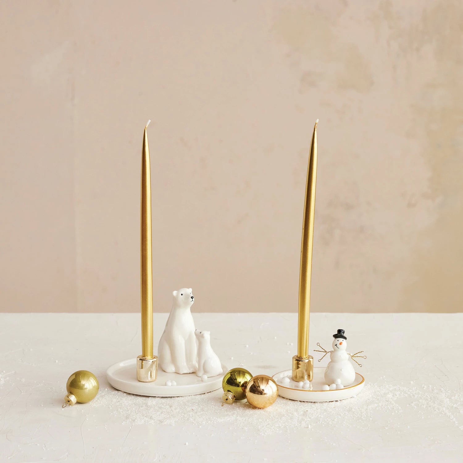 Snowman Taper Candle Holder