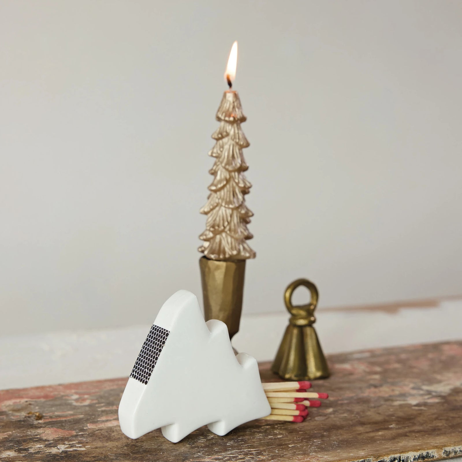 Tree shaped match holder