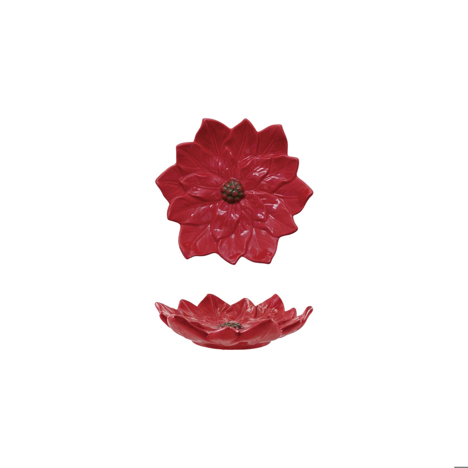 Poinsettia Shaped Plate