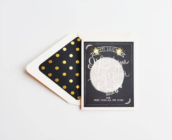 I Love You To The Moon Card