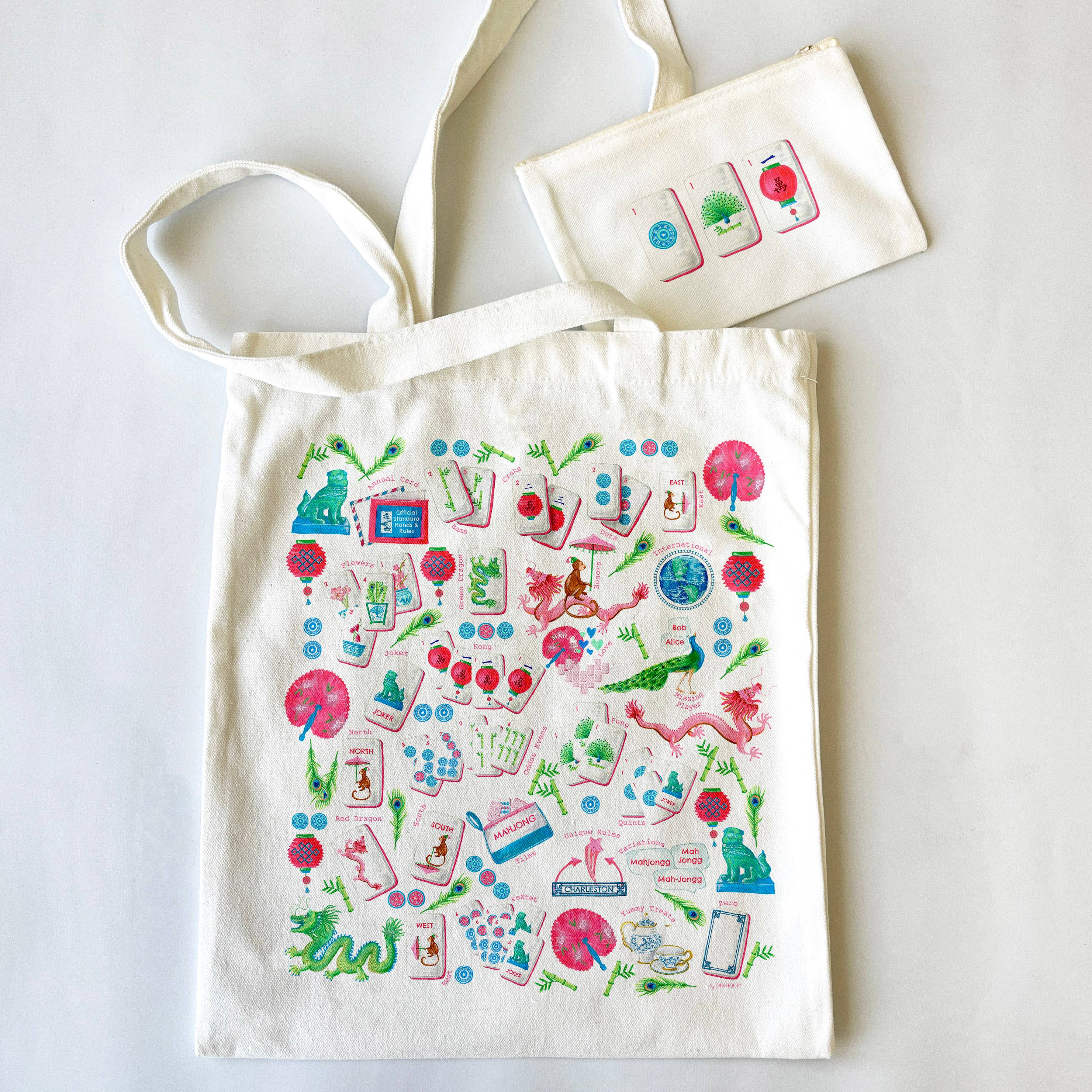 Mahjong Tote and Pouch Set