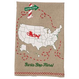 Santa Stop Here Towel
