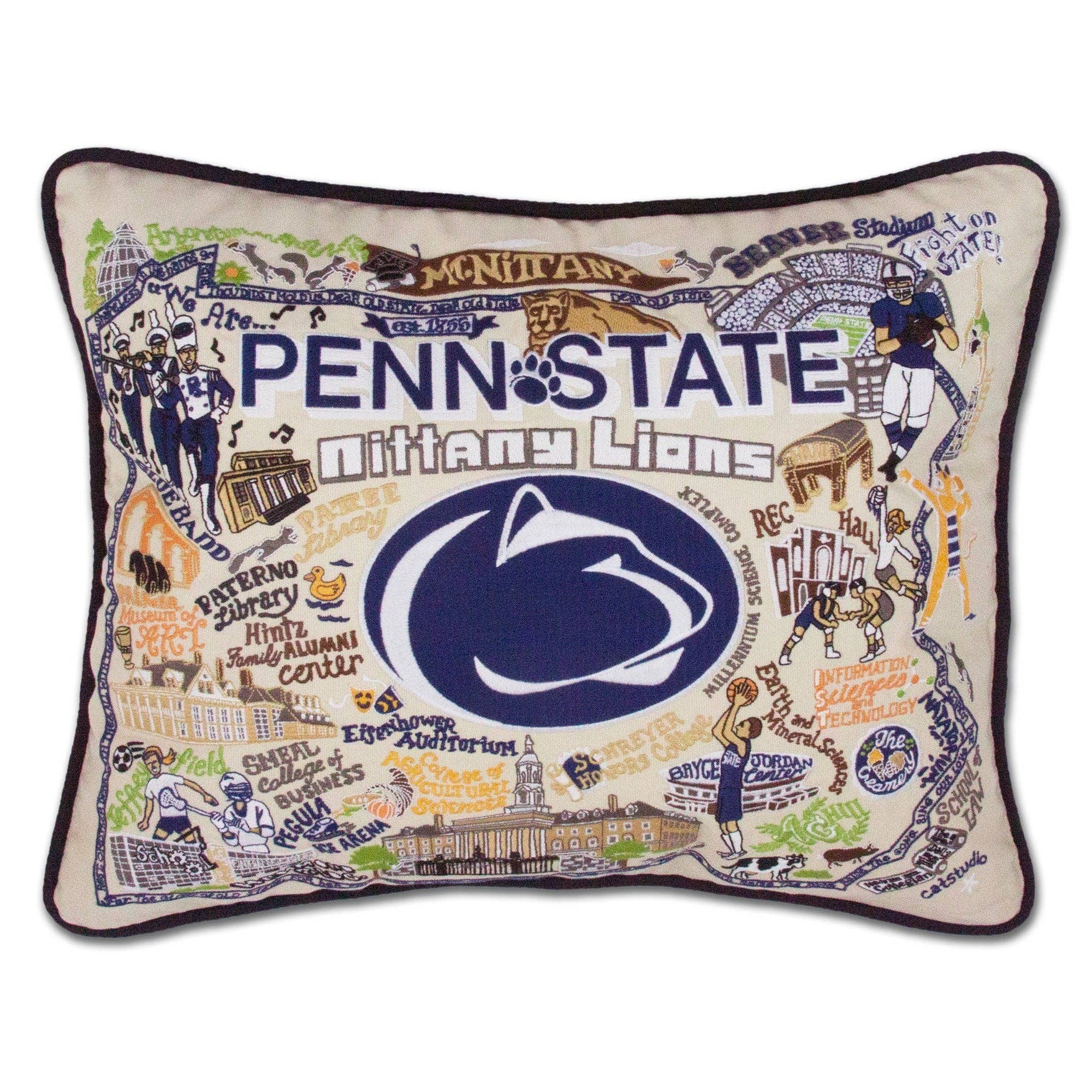 Penn State University Embroidered Pillow