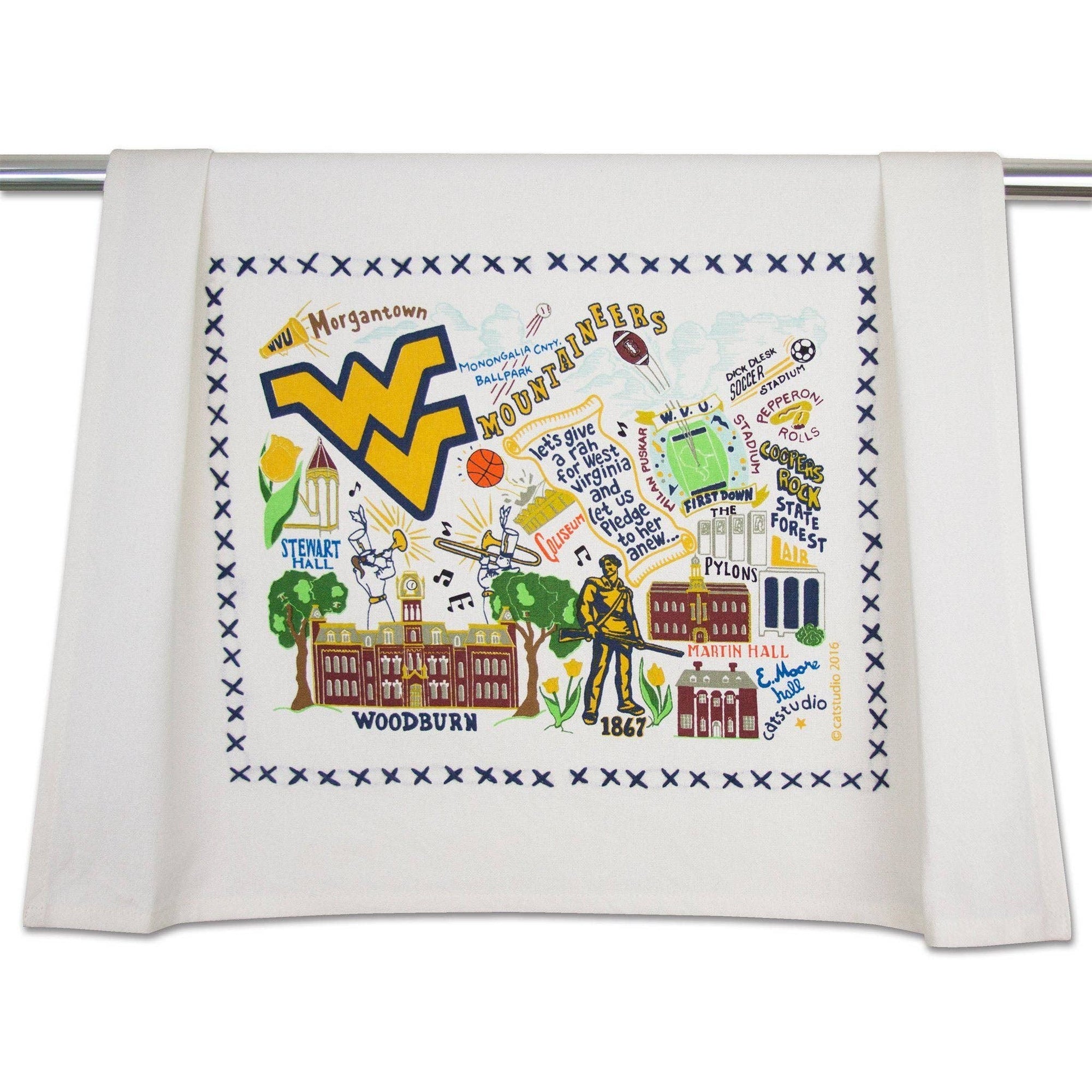 West Virginia University Dish Towel