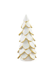 White and Gold Ceramic Tree
