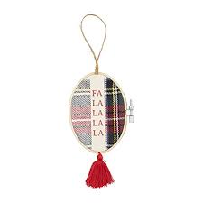 Plaid Embroidery Hoop Ornament