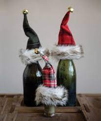 Fur Trimmed Hat Bottle Topper
