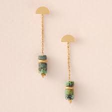 Stone Meteor Thread Earrings