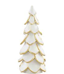 White and Gold Ceramic Tree