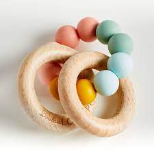 Silicone and Wood Ring Teether