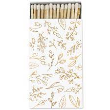 White and Gold Floral Matches